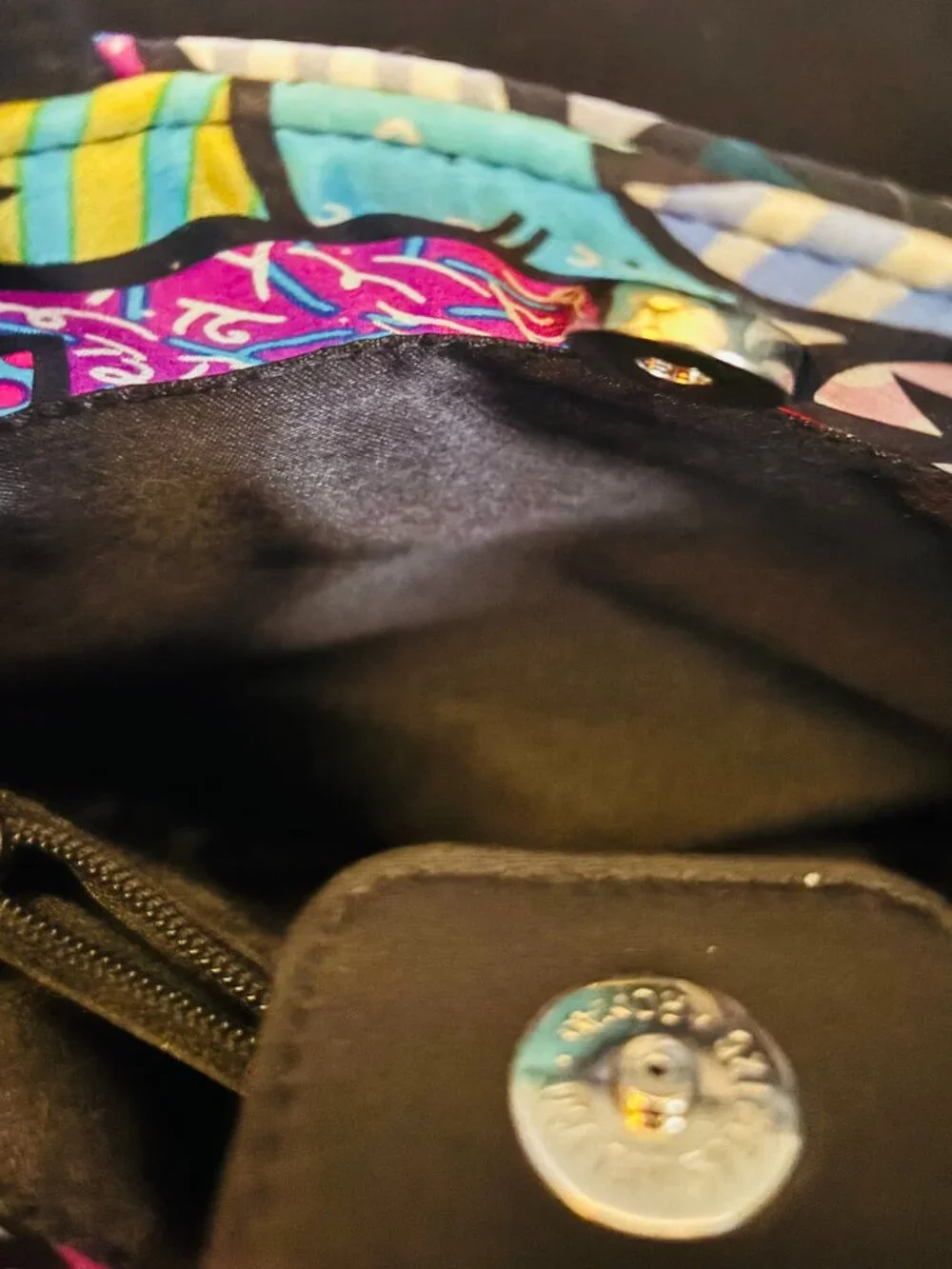 Super RARE! Nicole Miller × Britto Collab Silk Pop Art Handbag (Circa 1999–2001) - Picture 16 of 16